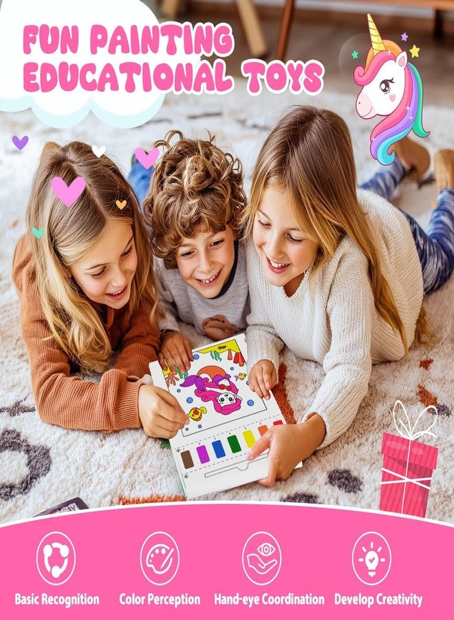 مجموعة كتب تلوين مائية من AGGKKY، 3 كتب، للأطفال الصغار، أدوات الرسم والفنون والحرف اليدوية، أنشطة السفر، هدايا عيد الميلاد، هدايا عيد الميلاد، هدايا صغيرة (أميرة + حورية بحر + ديناصور) - Image 5